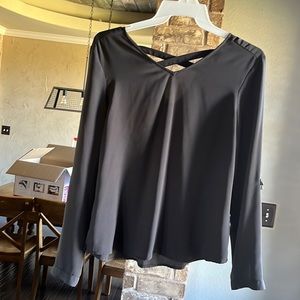 Gray polyester blouse